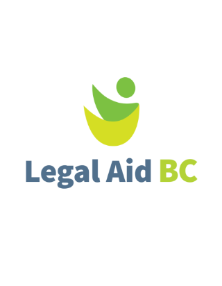 Logo with two swoops and a circle to represent a person, and "Legal Aid BC."