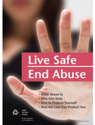 Thumbnail of the handbook cover with a close-up image of a person's hand held up in a stopping gesture, with the title and bullet points overlaid on the palm.