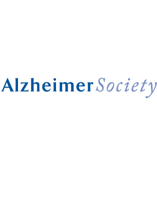 Logo features the words "Alzheimer" in dark blue and "Society" in light blue.