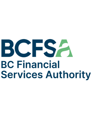 Logo is the wordmark “BCFSA” in dark blue and green, above the organization name in dark blue.
