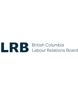 Logo is "LRB" in bold black letters to the left of the organization name.