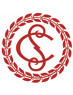 Logo features an ornate red monogram consisting of the letters "S" and "C" intertwined, surrounded by a circular wreath made of stylized leaves.