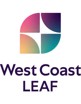 Logo is a multicoloured rounded square with a sytlized "W" in white in the centre. The words "West Coast LEAF" are below.