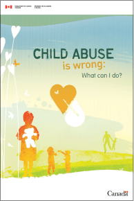 Thumbnail of the cover, with the title, the Government of Canada logo, and a design with a heart and a teardrop shape, partially overlapping. There is a silhouette of a child holding a teddy bear.