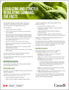 Thumbnail of the first page, with two columns of text, the Government of Canada logo, and a close-up photo of a cannabis leaf.