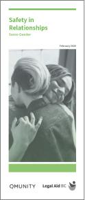 Thumbnail of the cover, with a photo of two people hugging, and the QMUNITY and LABC logos.