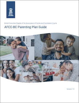 Thumbnail of the handbook cover featuring a collage of different families engaging in activities, with the AFCC-BC logo and title text above.